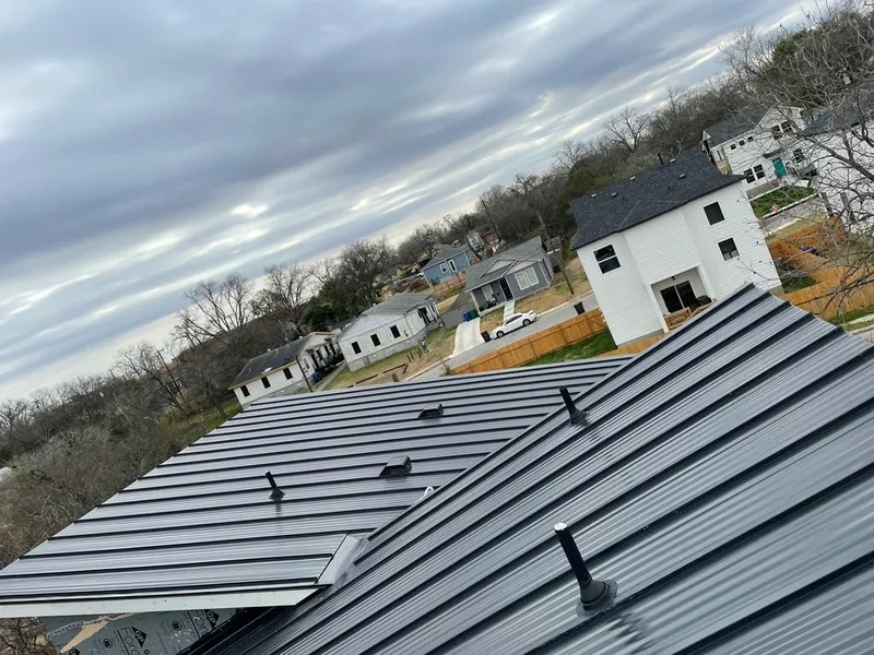 Standing seam metal roof panels with vents for Skylight Repair in Balch Springs